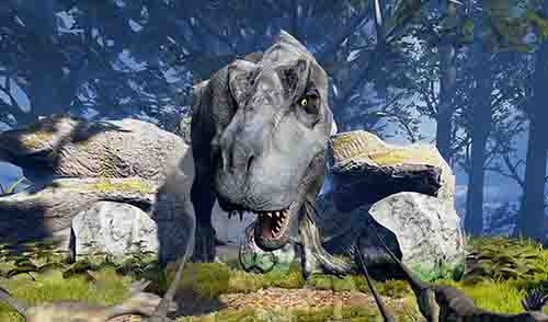 ３６０度ブイアール映像「ティラノサウルスに遭遇！」